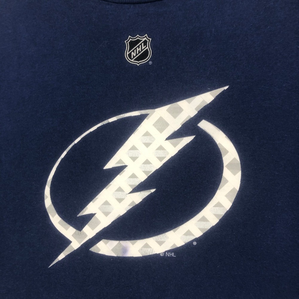 NHL Tampa Bay Lightning KUCHEROV 86 Jersey T-Shirt Reebok Men's Size‎ Large